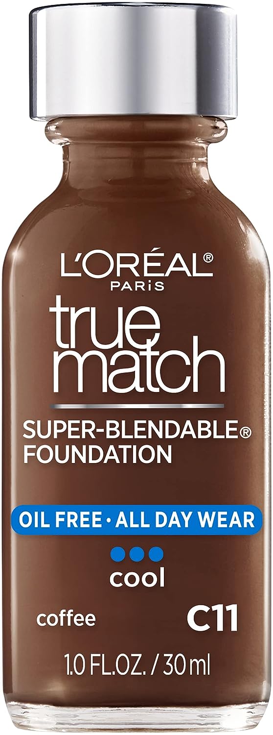 L’Oreal Paris Makeup Super-Blendable Liquid Foundation, Coffee C11, 1 Fl Oz,1 Count